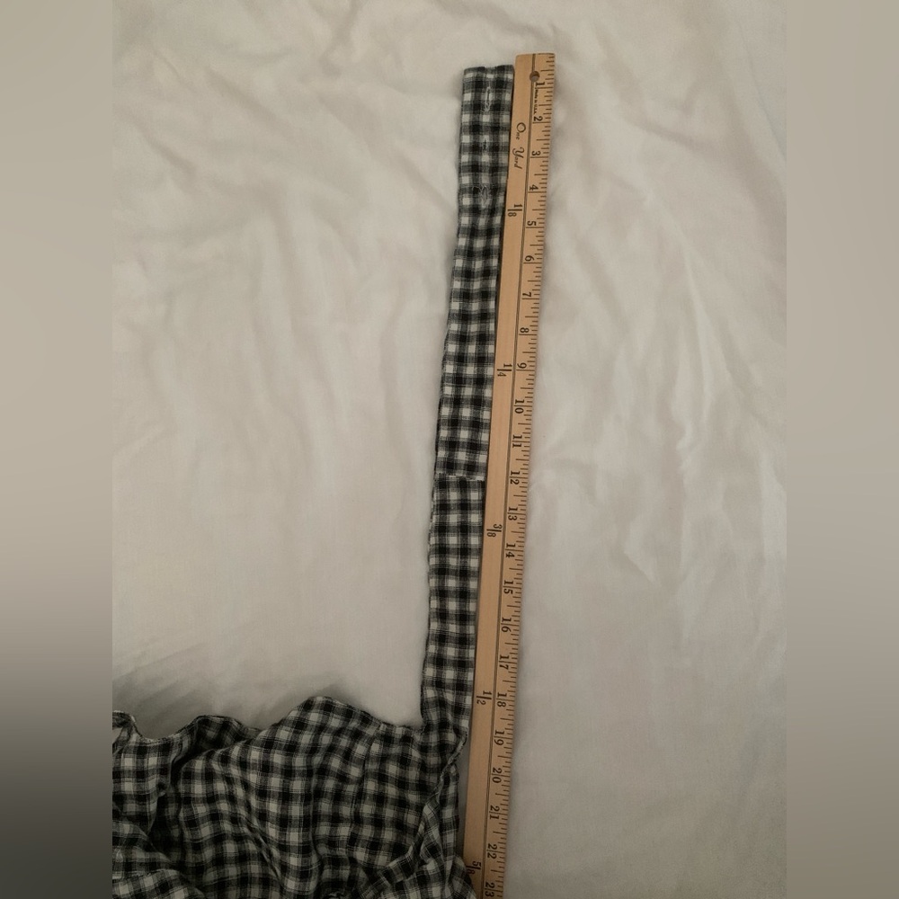 EUC Quince Black & White Gingham Maxi Dress — Smocked Bodice & Adjustable Straps - Picture 10 of 11